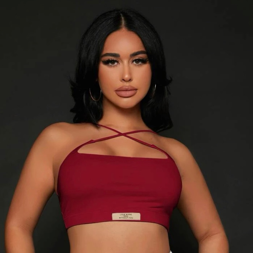 red crop top